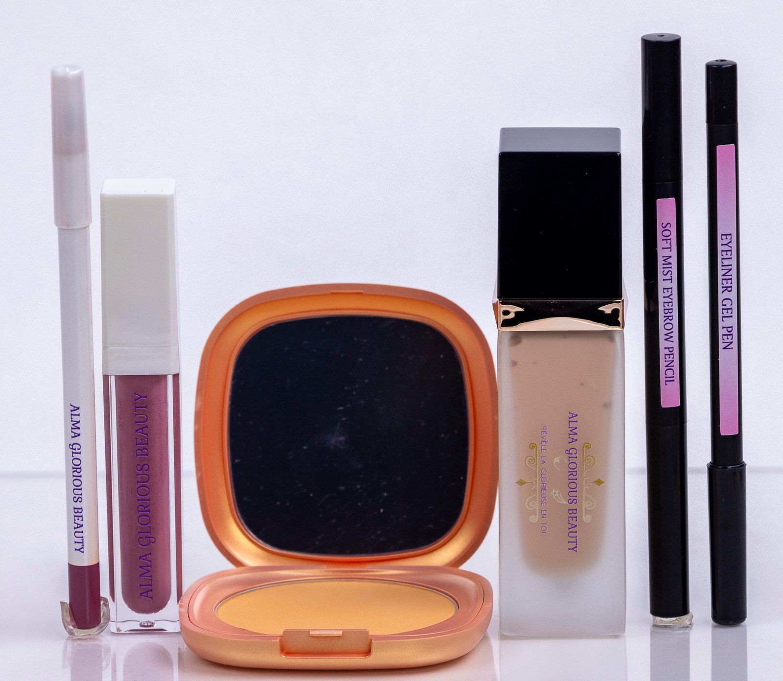 LIQUID FOUNDATION #L11 ET POWDER FOUNDATION TRANSLUCENT ET MATTE LIP ET EYELINER ET EYEBROW