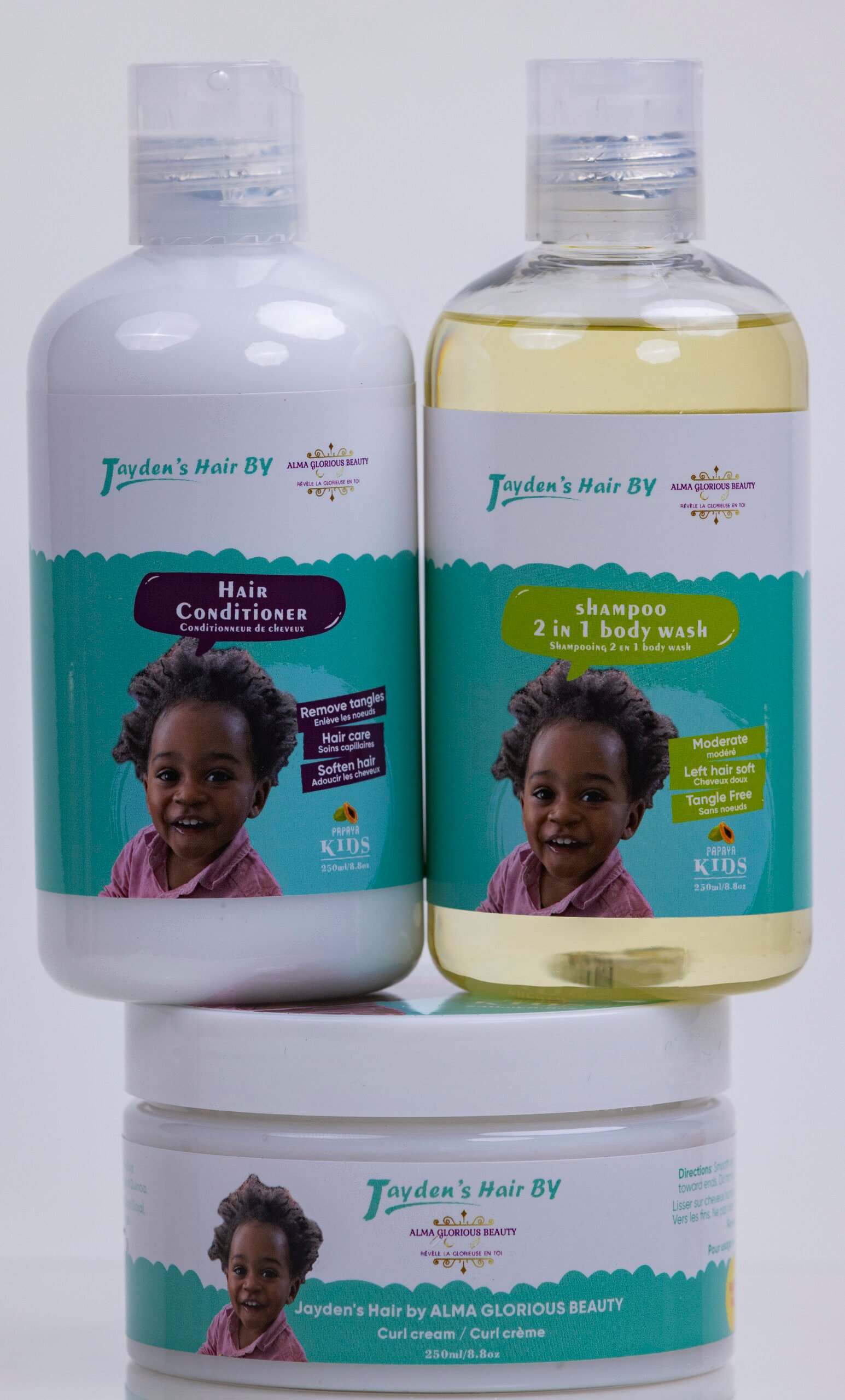 JAYDEN'S HAIR 3PCS SHAMPOO & CONDITIONNER & CURL CREAM
